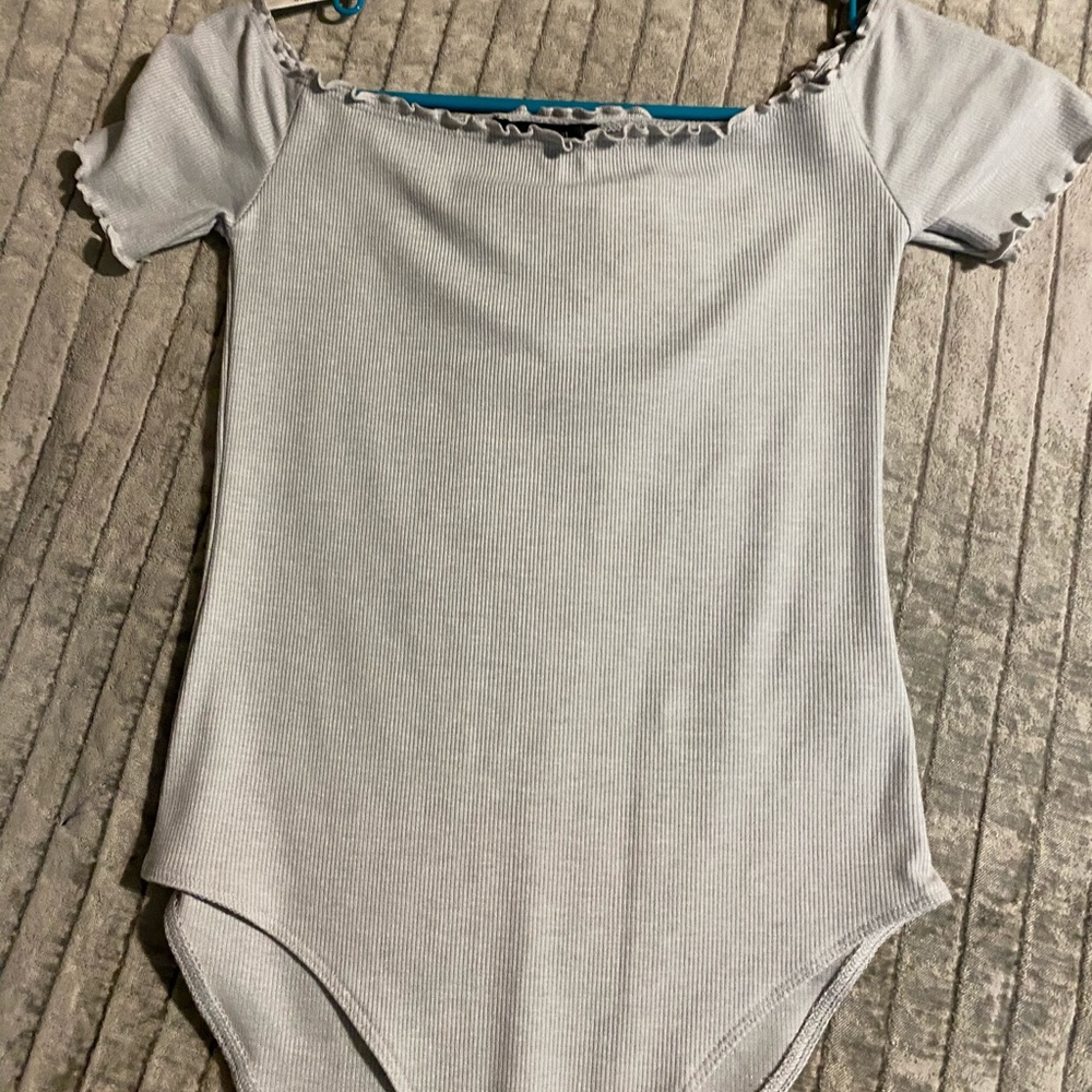 grey forever 21 bodysuit